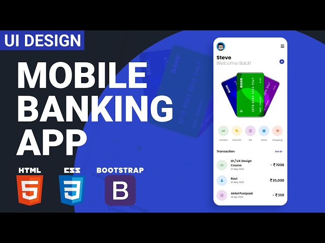 How To Make Epic App - Banking App | HTML CSS BOOTSTRAP Speed Coding