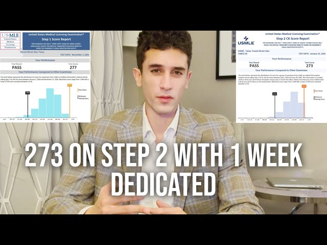 How I Scored 273 (98th Percentile) on USMLE Step 2 With One Week of Dedicated