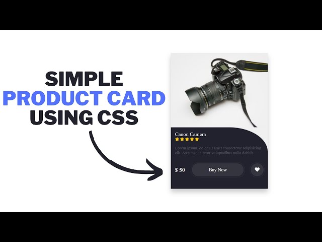 How To Make Simple Product Card Design Using HTML And CSS ✨ | CSS Tutorial