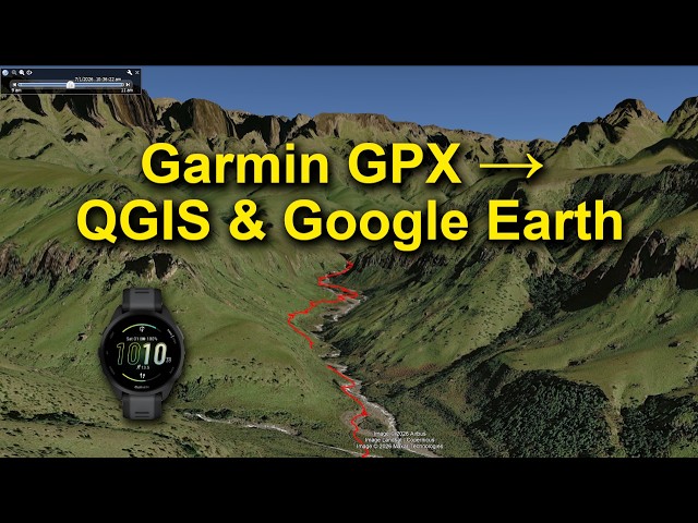 Garmin GPX to QGIS & Google Earth | Download GPS Tracks from Garmin Watch