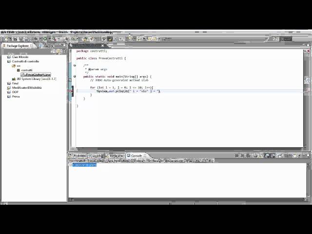 Corso Java Professionale - VI lezione - I costrutti di controllo - Parte 3