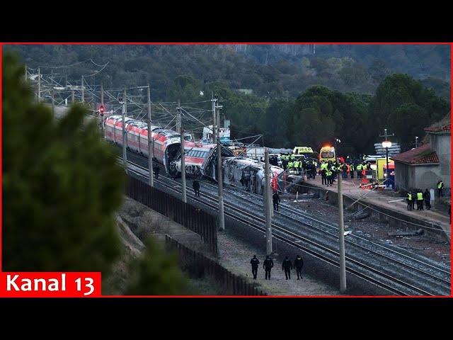 Aerials show aftermath of Spain high-speed train collision, as death toll continues to mount