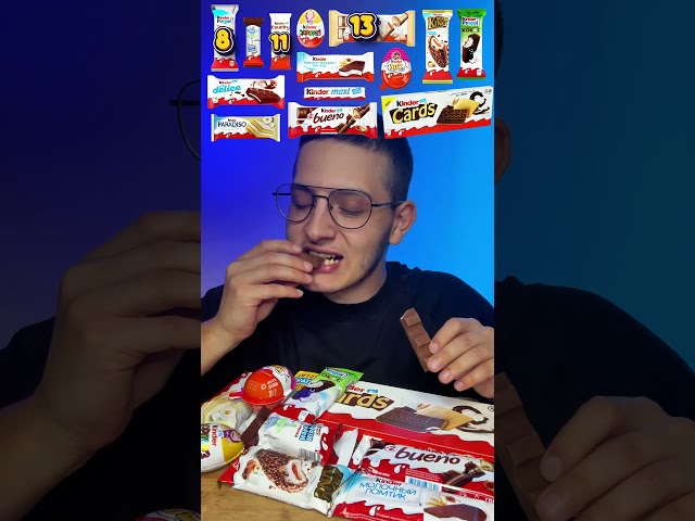 🍫Full Kinder Chocolate Collection Mukbang 🤤 | Which One’s the Best? #kinder #mukbang #eating #asmr
