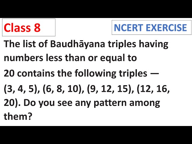 Do you see any pattern among th CBSE NCERT Maths Ganita Prakash Part 2 Class 8 Chapter 2