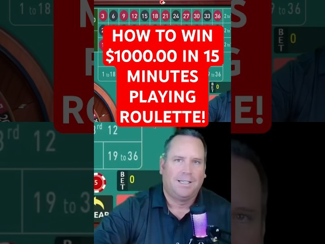 HOW YOU CAN WIN $1000.00 IN 15 MINUTES! #best #roulette #system #strategy #viralvideo #make #money