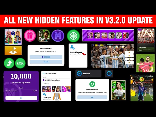 All New Hideen Features & Changes In V3.2.0 Update | eFootball 2024 Mobile
