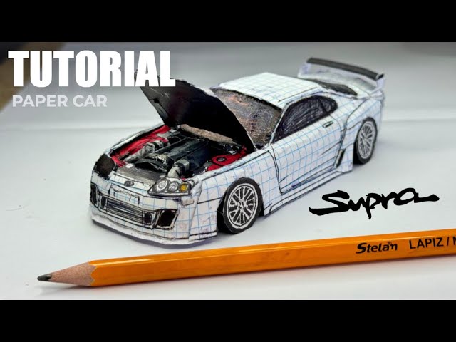 How to make a toyota supra mk4 out of paper