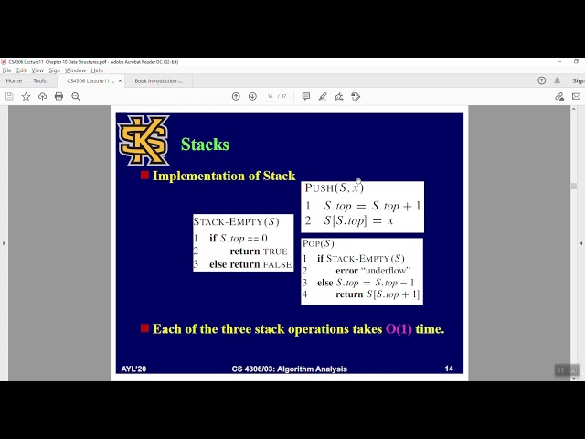 L11CS4306W01Sp21 Chapter 10 Stack and Queue Dynamic Data Structures Analyzation and Implementation