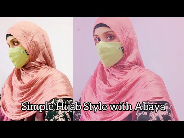 Simple Hijab Style with Abaya 🤍 | Elegant Everyday Hijab Tutorial | Modest Fashion#hijab 