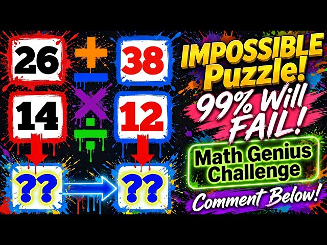 If You Solve This You Are Genius! Tricky Math Riddle Test