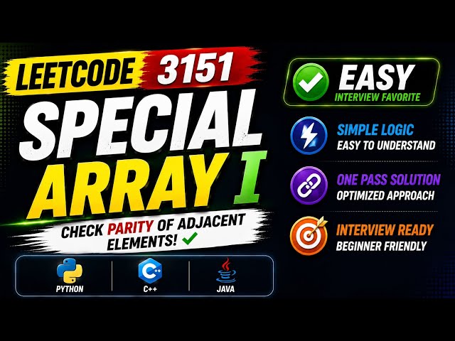 3151. Special Array I 🚀 Easy Parity Check