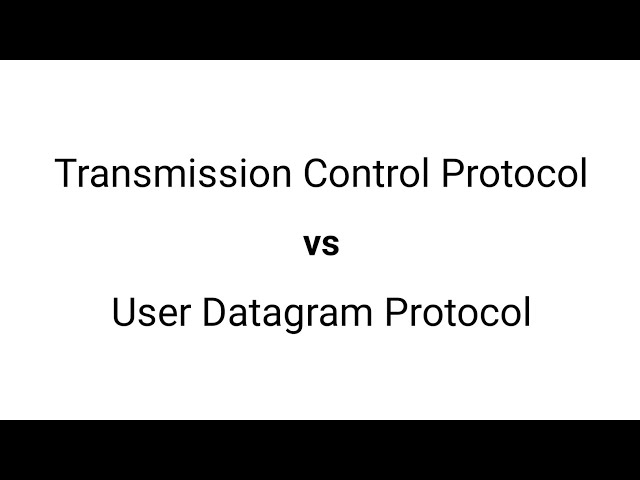 TCP vs UDP
