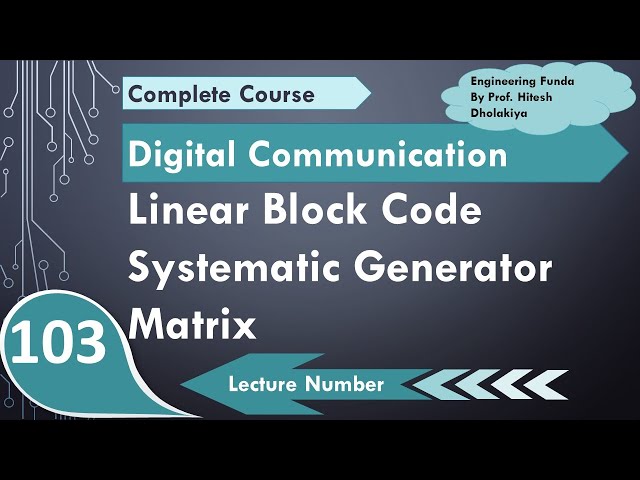 Systematic Generator Matrix and Conversion of Non Systematic generator Matrix into Systematic Matrix