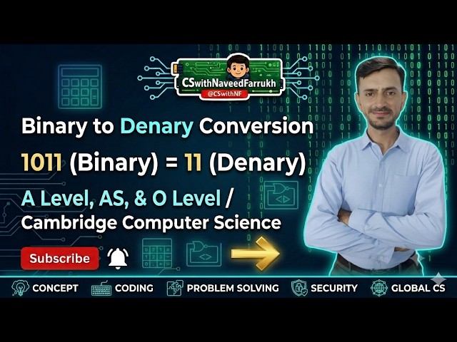Binary to Denary Conversion Explained | Easy Method | Cambridge O Level Computer Science (2210)