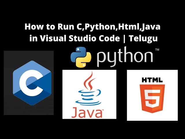 How to Run C,Python,Html,Java in Visual Studio Code | Telugu