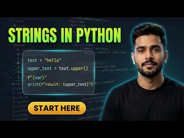 Strings in Python | Python Strings Explained | Slicing, Indexing & Methods | #PythonStrings #Strings