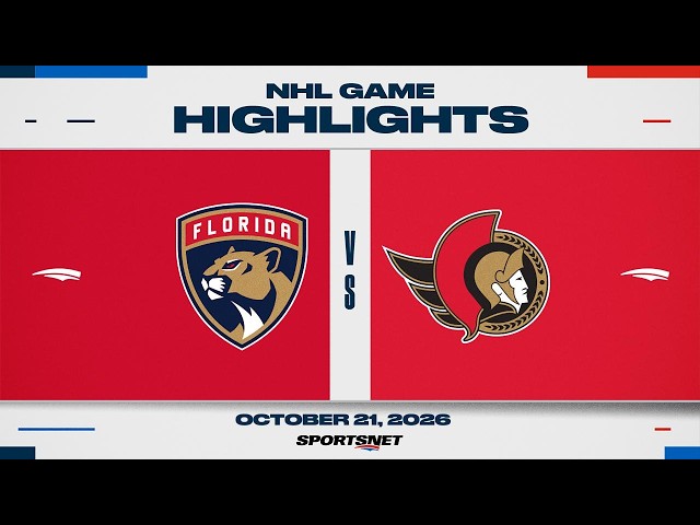 NHL Highlights | Panthers vs. Senators - October 21, 2026