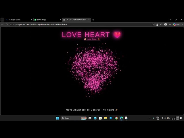 ❤️ LOVE HEART — Interactive Particle Animation  