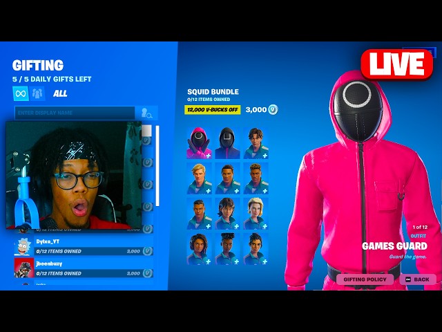 🔴100,000 FORTNITE VBUCKS GIVEAWAY + GIFTING SKINS GIVEAWAY (FORTNITE GIVEAWAY LIVE STREAM)