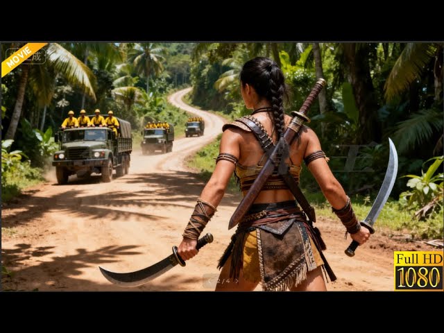 A girl, highly skilled in martial arts, wipes out a squad of well-trained soldiers in seconds.