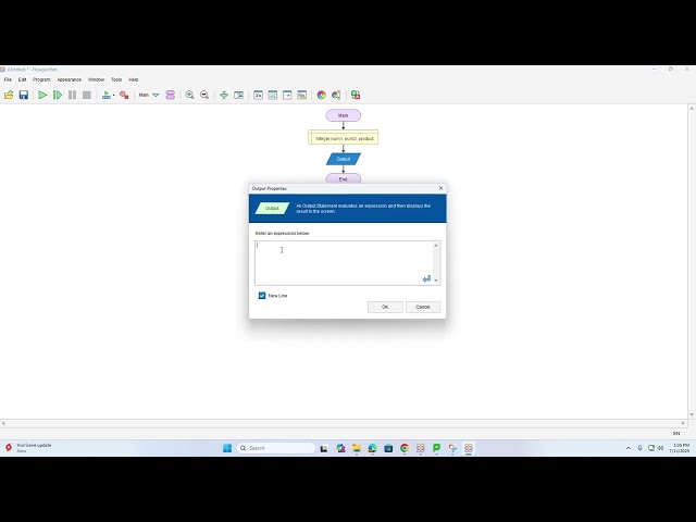 1.6 flowgorithm Program for multiplying two numbers