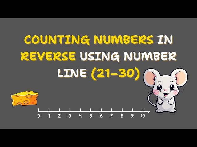 Counting numbers in reverse (21–30) | Fun with numbers | Grade 1 | Math | Khan Academy