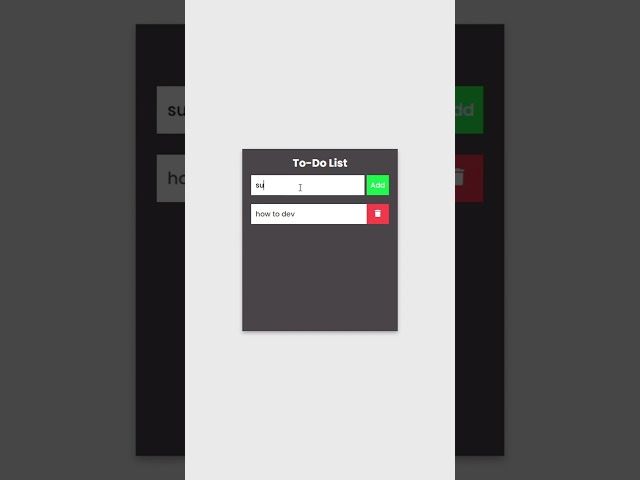A To Do List App