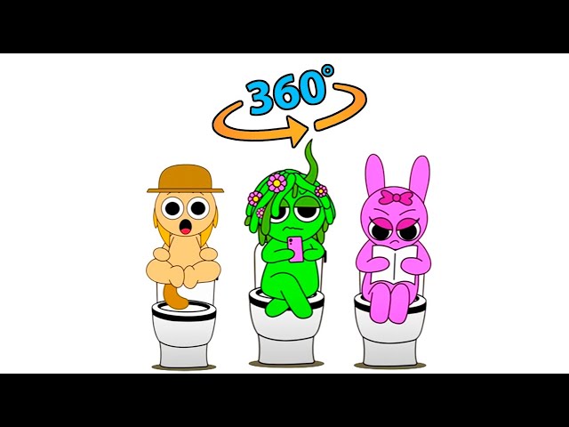 360° VR Sprunki Pinki & Tunner Poop Animation
