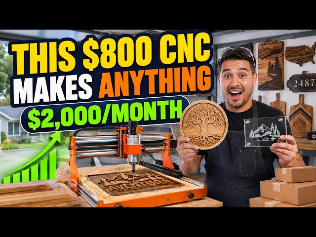 The $800 CNC machine that makes ANYTHING: the business that generates $2,000 a month from a GARAGE