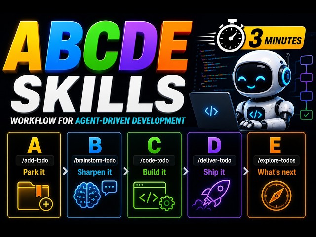ABCDE skills workflow for agent driven development in 3 minutes
