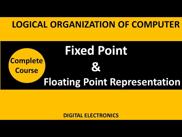 Fixed and Floating Point Numbers | Representation  of Floatint Point Numbers  in binary | BCA LOC