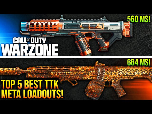 WARZONE: New TOP 5 FASTEST TTK META LOADOUTS After Update! (WARZONE Best TTK Weapons)
