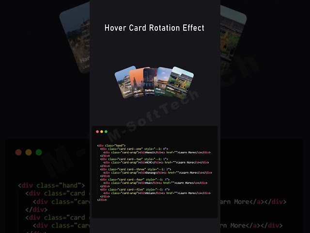 Expanding card hover effect animation using html CSS #card #cardanimation #hovereffect #shorts#viral