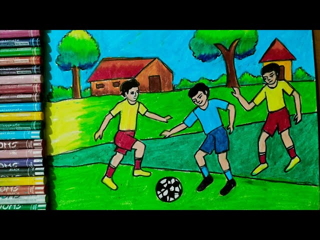 Football game scenery for kids| SIMA ART AND CREATIONS