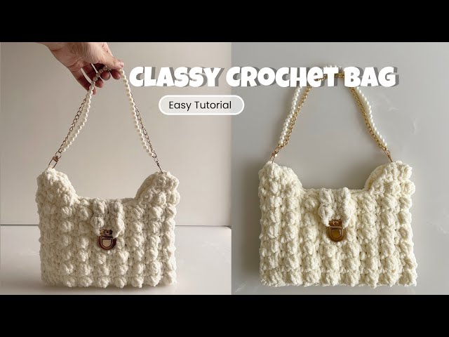 This Crochet Bag Turned Out So Pretty | Easy Tutorial | Classy and Aesthetic | Beginner Friendly 