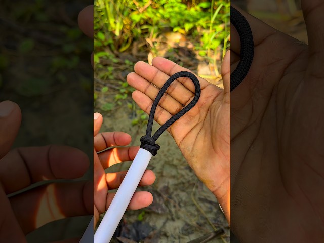 Simple Rope Loop Knot Tutorial | Outdoor Life Hack #survival #lifehacks #rope