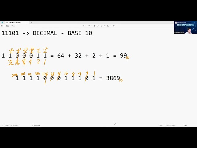 Intro to Computing: The Number System[Topic 05]: Binary to Decimal Conversion Other Example