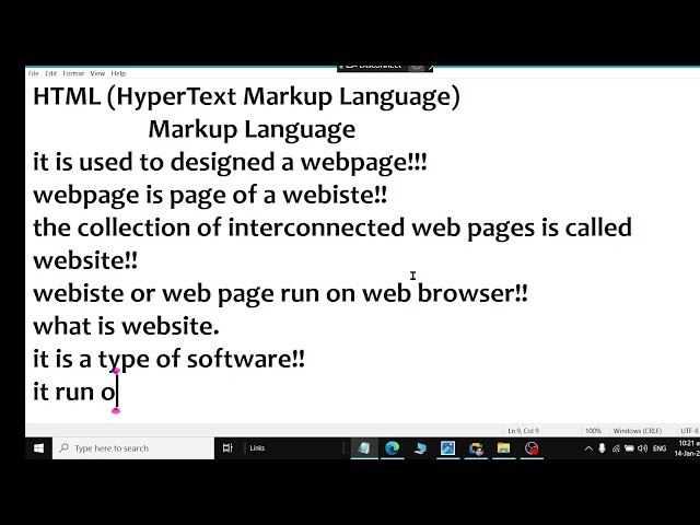 Introduction to HTML Class 01 2026