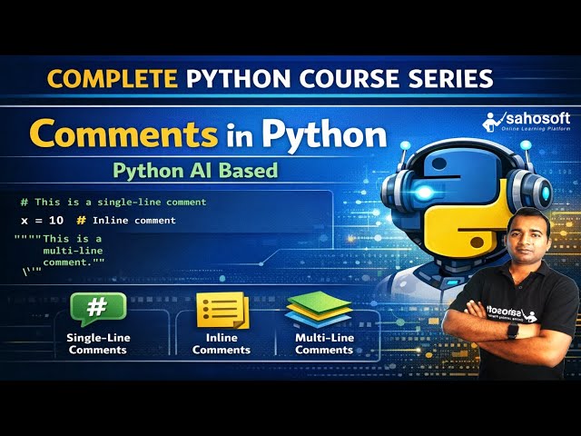 Comments in python | Python AI Based | Complete Python course Series 2026 | Sahosoft