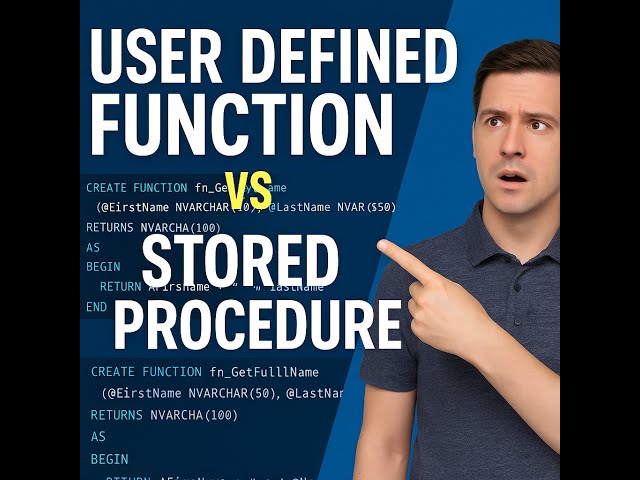 SQL Server: User Defined Functions vs Stored Procedures