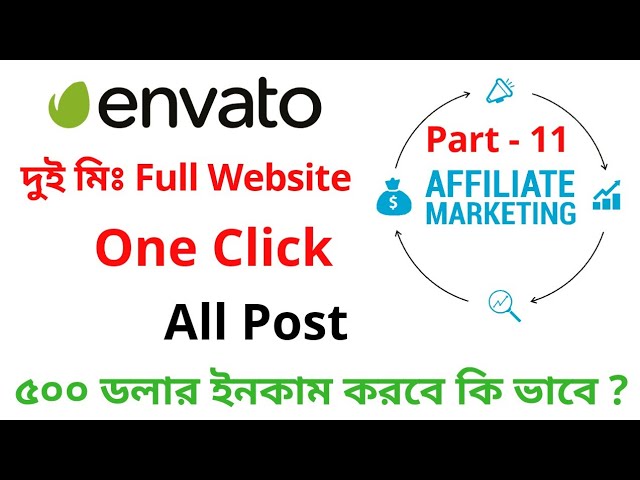 Envato Affiliate Auto Generator Plugin | Envato All Post One Click Copy | Auto Website Full Setup.