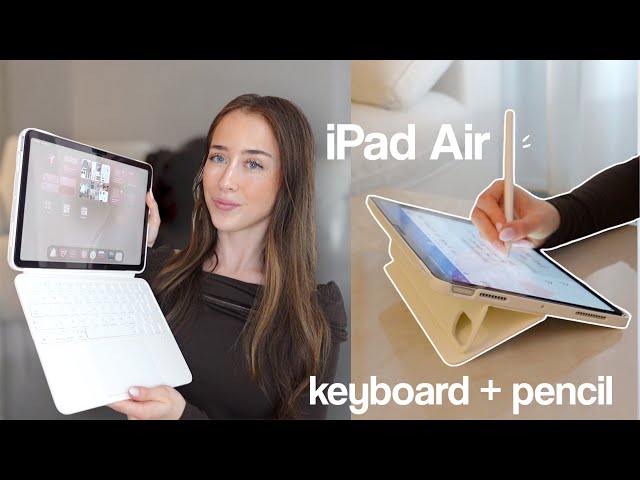 My iPad Air Setup For Work & Productivity | keyboard case + Apple pencil alternative