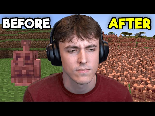 Building 10,000 Copper Golems to Break Minecraft