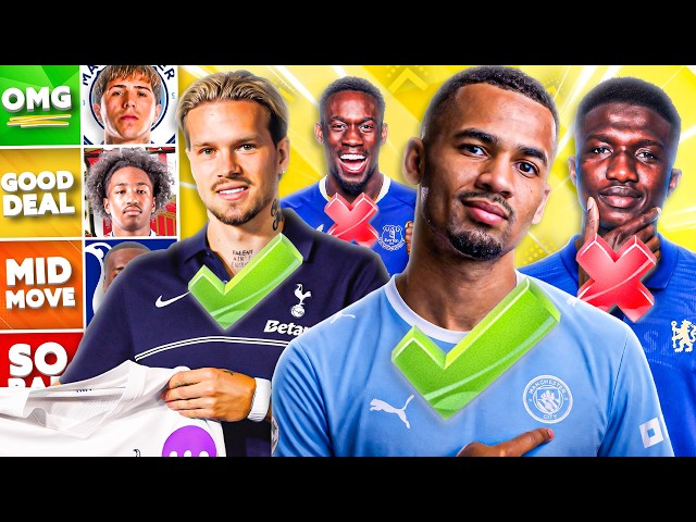 Ranking EVERY COMPLETED Deadline Day Transfer!