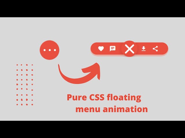 Pure CSS floating menu animation