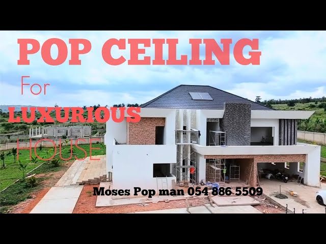 We transformed this LUXURIOUS house with Pop ceiling & wall skimming || Building in Ghana 🇬🇭