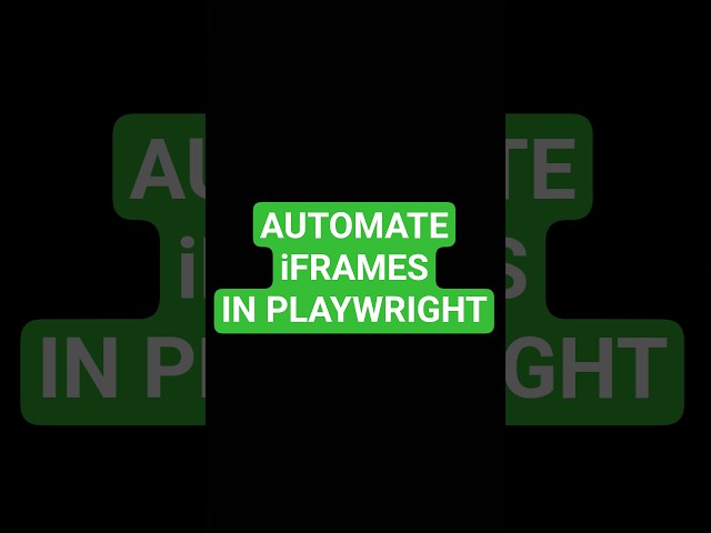 Automate iFrames in Playwright | Playwright Interview Questions #automationtesting #jobinterview