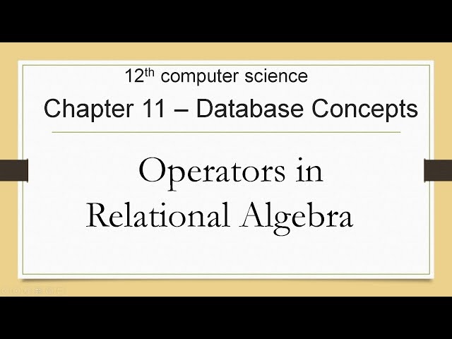 12thch computer science chapter 11 | part4 | database concepts