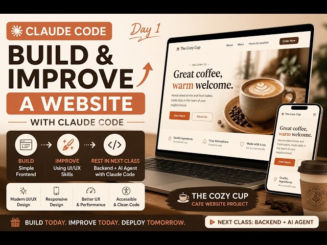 Build Your First Frontend with Claude Code. | Day 2.
