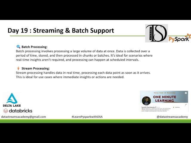 Day 19 : Batch vs Stream Processing in Delta Tables | PySpark in Databricks